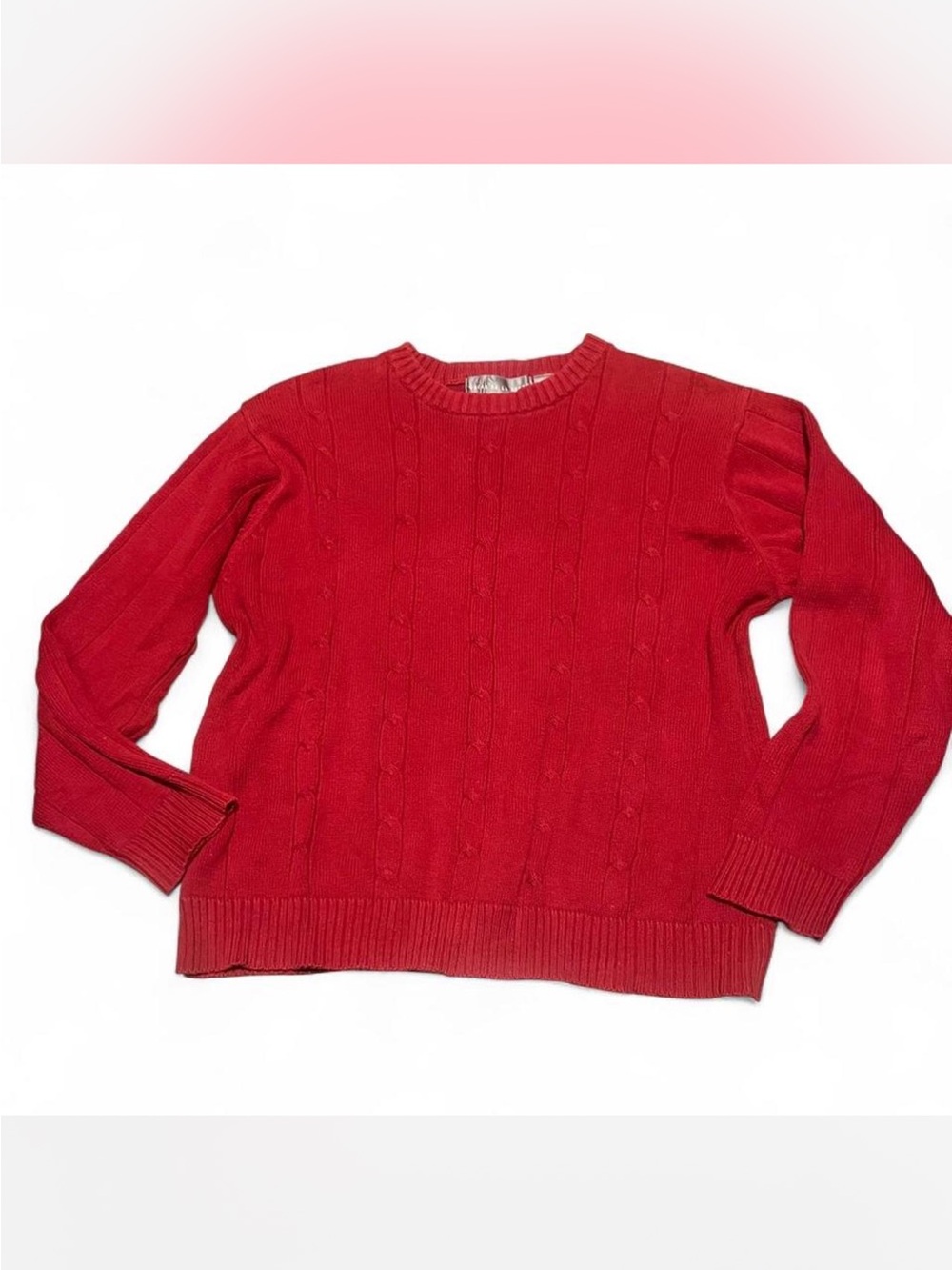 VINTAGE 90s OSCAR DE LA RENTA CABLE KNIT SWEATER ❤️